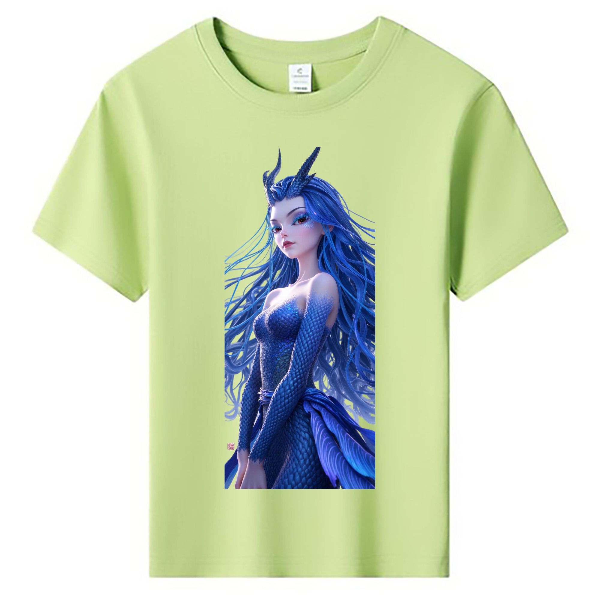 （画像用） Ne Zha 2 ナタ 魔童の大暴れ 綿100％キッズTシャツ（フロントプリント）